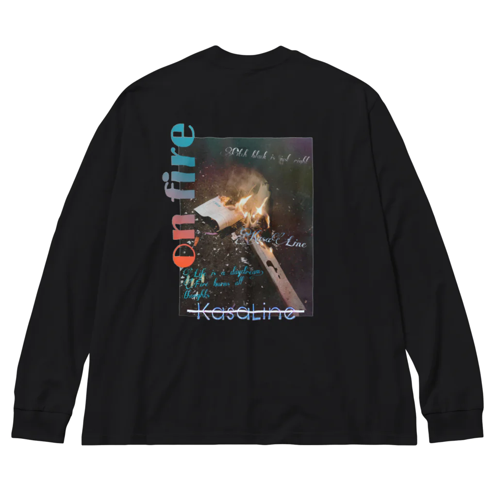 KasaLine (カサライン)のKasaLine on fire Big Long Sleeve T-Shirt