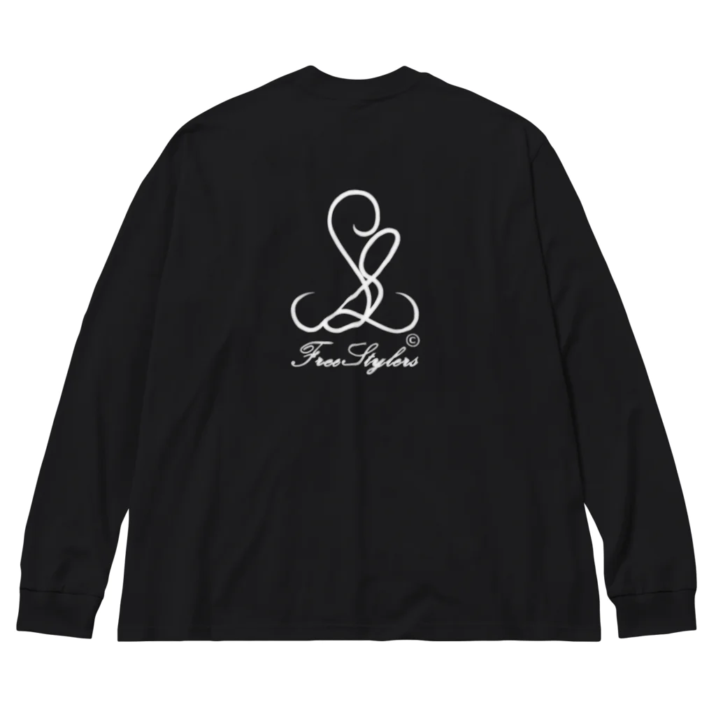 FreeStylersの【FreeStylers】style BASIC ロゴ（Black Base） Big Long Sleeve T-Shirt