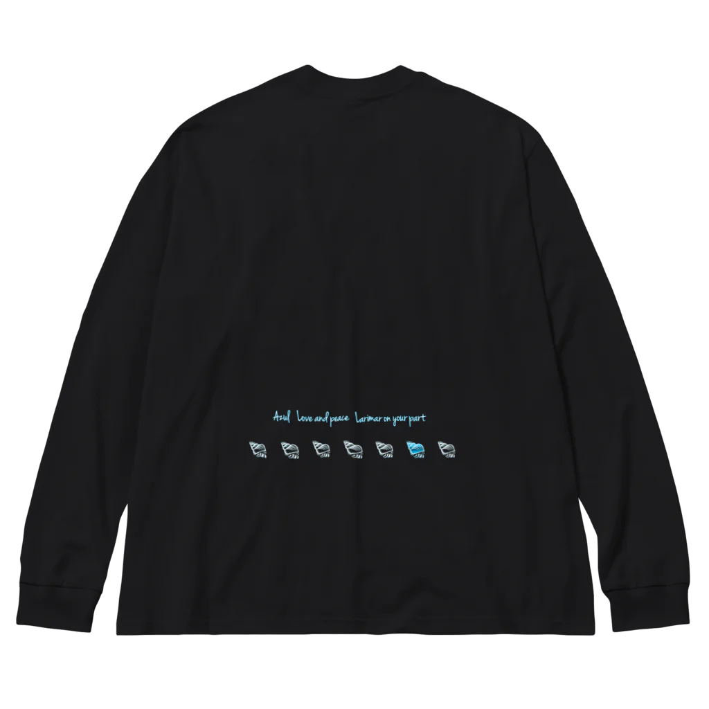 Azul オリジナルアイテムのワンカラーヤドカリ(白抜き) Big Long Sleeve T-Shirt