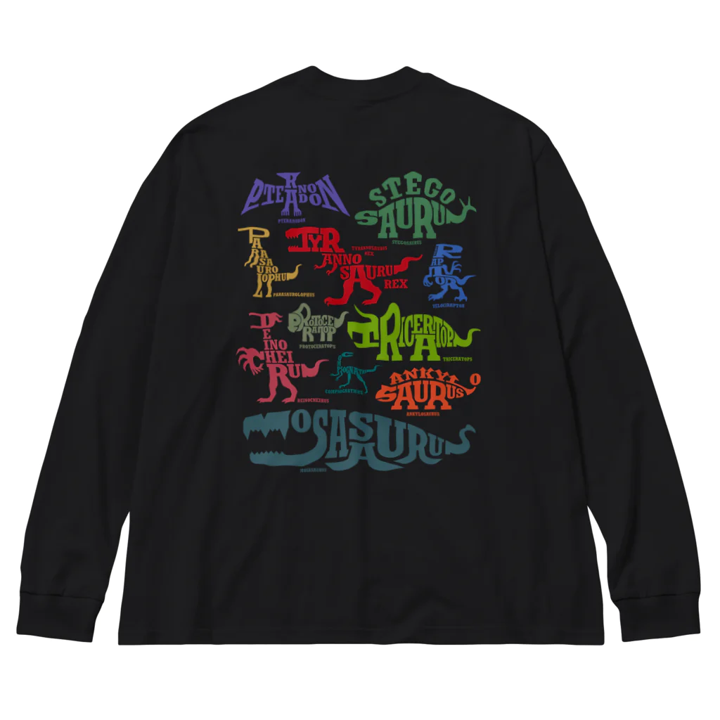 100cafeのモササウルス Big Long Sleeve T-Shirt