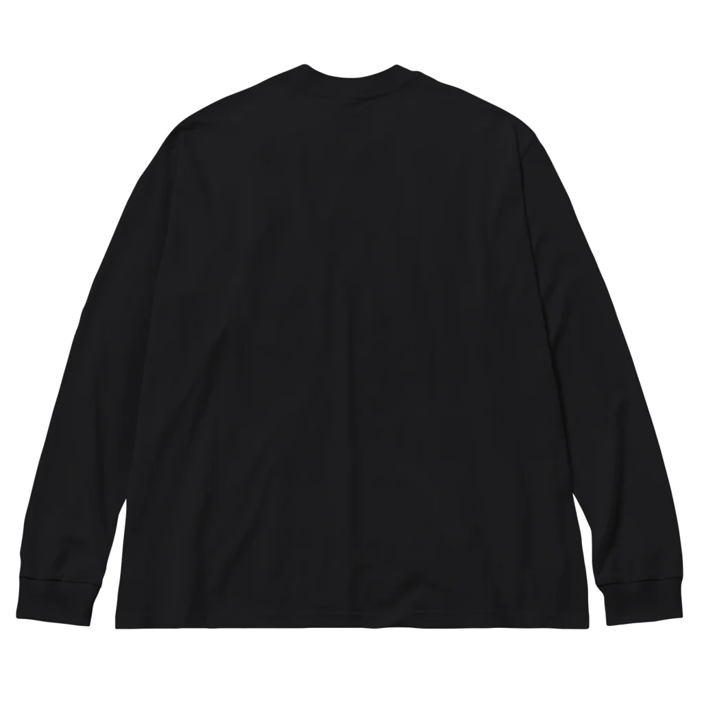 ハナドリカ SUZURI店の黒猫が見ている Big Long Sleeve T-Shirt