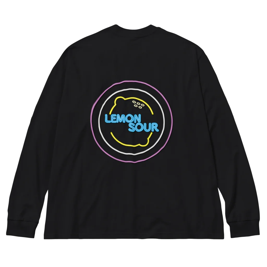 まみのすけのお店のNEON LEMON SOUR Big Long Sleeve T-Shirt