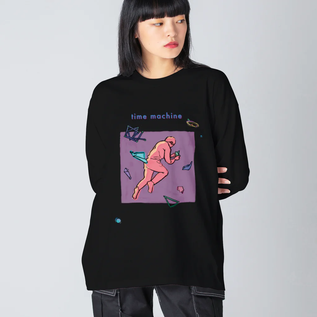 MAKI IRIE shopのtime machine_パープル    ビッグシルエットロングスリーブTシャツ