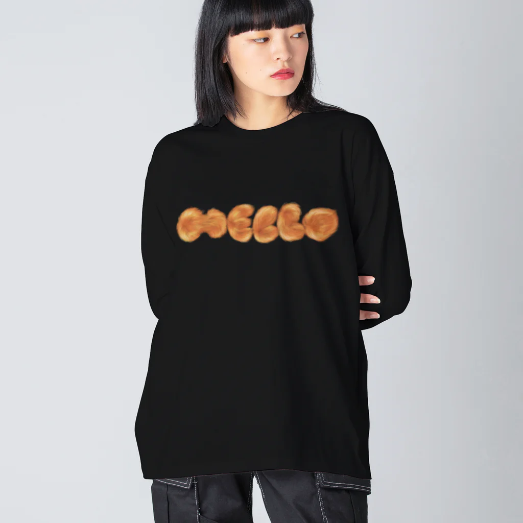 TOMOS martのHELLOふさふさ Big Long Sleeve T-Shirt