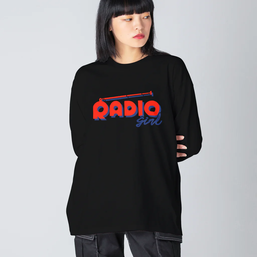 ねこぜもんのRADIO girl Big Long Sleeve T-Shirt