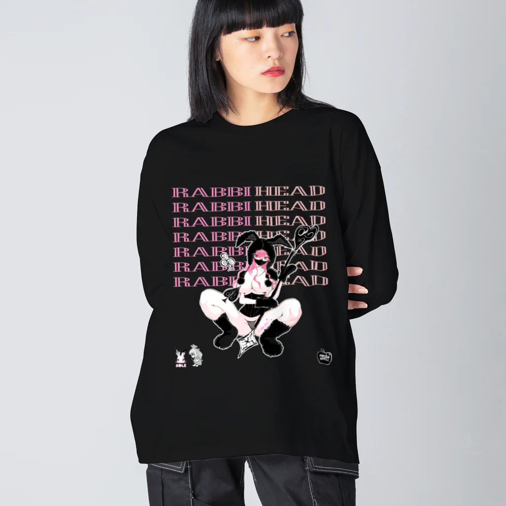 loveclonesのRABBIHEAD 黒ラビ2号 ウサギの国のエロポップ Big Long Sleeve T-Shirt