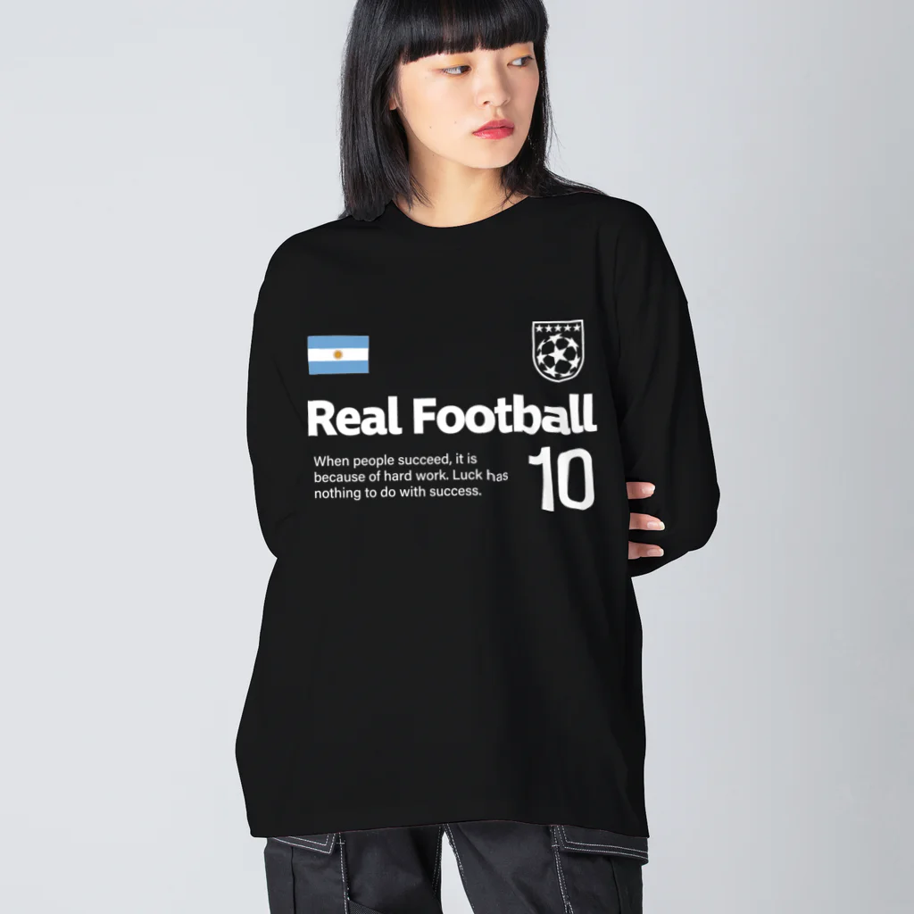 アージーのリアルフットボール アルゼンチン Big Long Sleeve T-Shirt