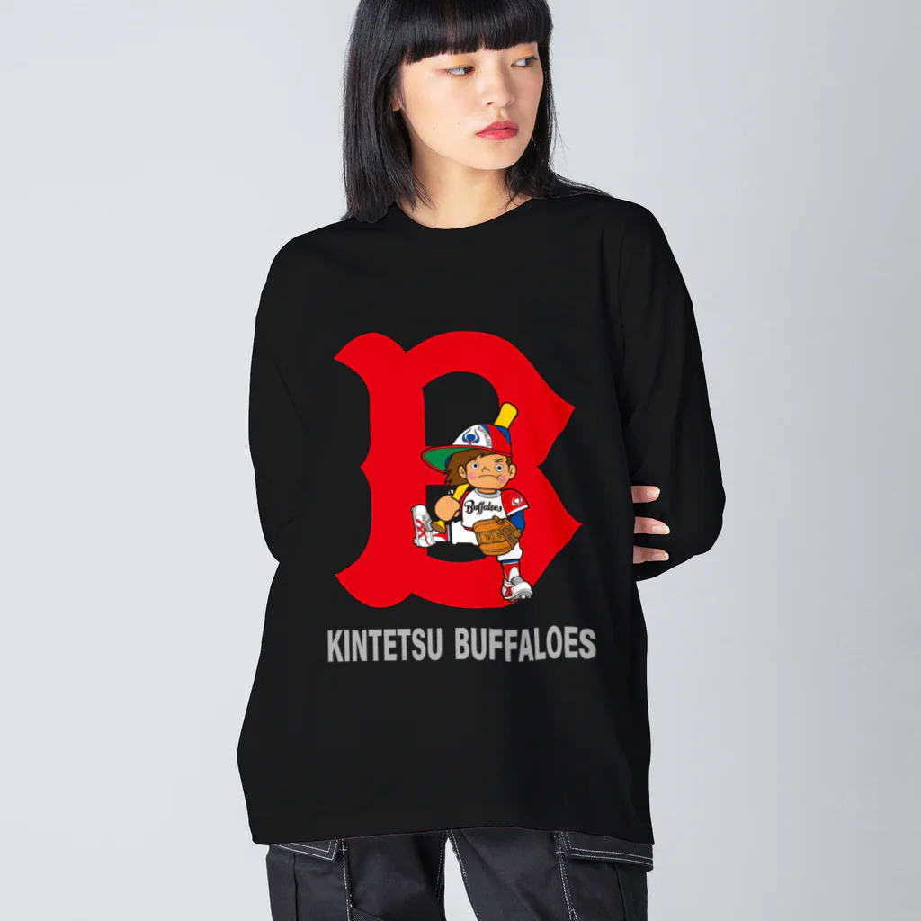 バッファ君  goods【近鉄バファローズ／1976-1996】のクラシックBマーク／ ’ 78年前期のB Big Long Sleeve T-Shirt