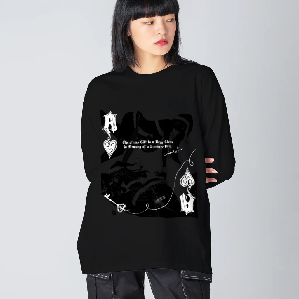 loveclonesのBLACK SANTA 03 Obscure Desire ブラックサンタ ネガver. Big Long Sleeve T-Shirt