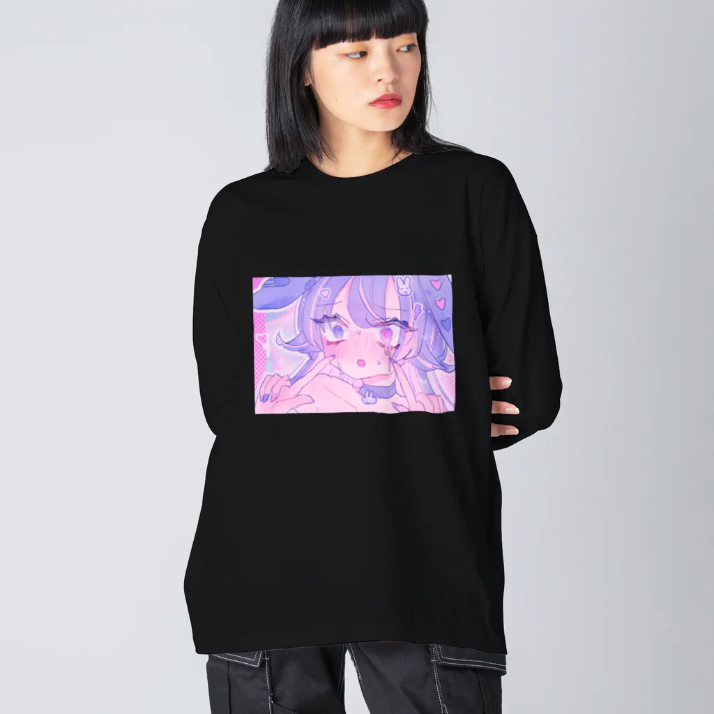 あくむ病院のうさぎ ぱにっく! black Big Long Sleeve T-Shirt