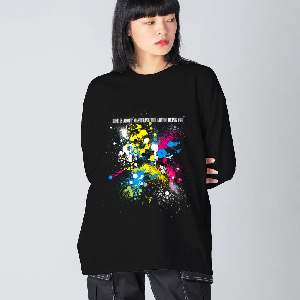 TukiのPAINT ビッグシルエットロングスリーブTシャツ