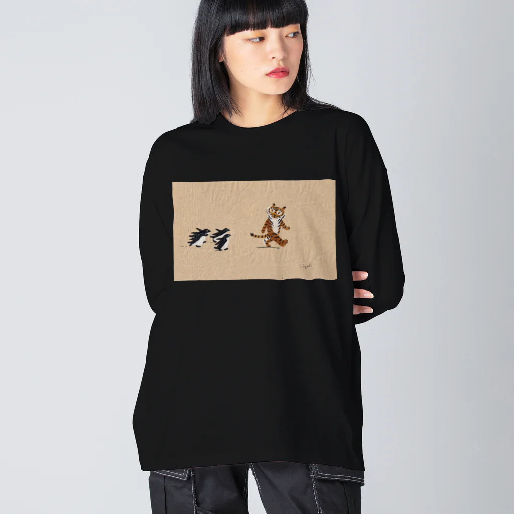 segasworksのトラちゃんとペンギンたち Big Long Sleeve T-Shirt