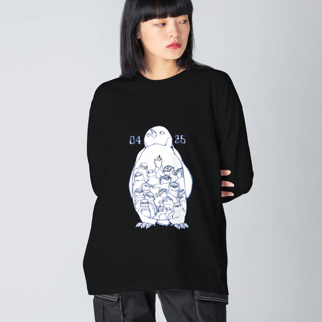 ヤママユ(ヤママユ・ペンギイナ)の0425-18 Penguins of the World- Big Long Sleeve T-Shirt