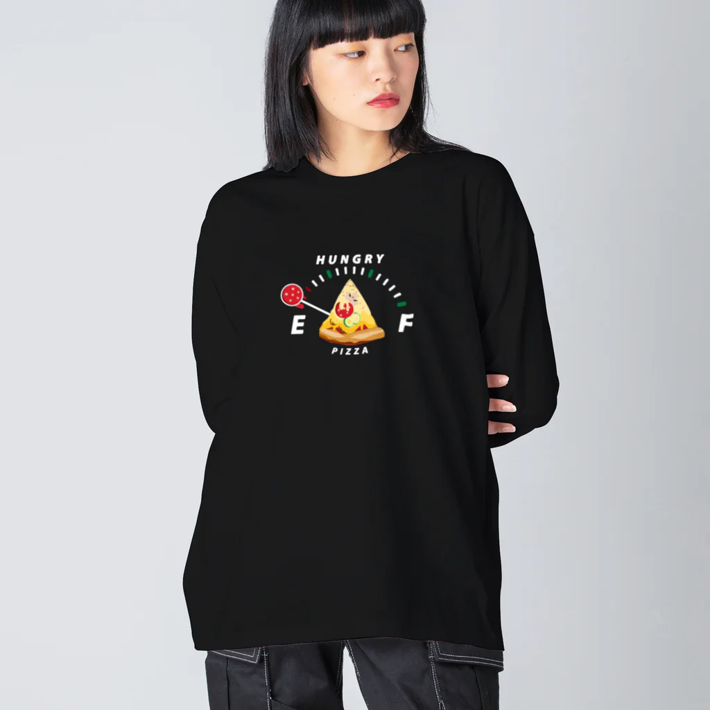 イラスト MONYAAT の腹ペコゲージ　ピザ　B*M Big Long Sleeve T-Shirt