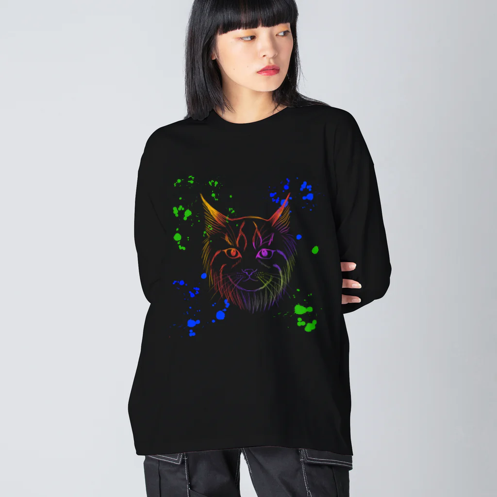 soraのロックな猫のボブ Big Long Sleeve T-Shirt