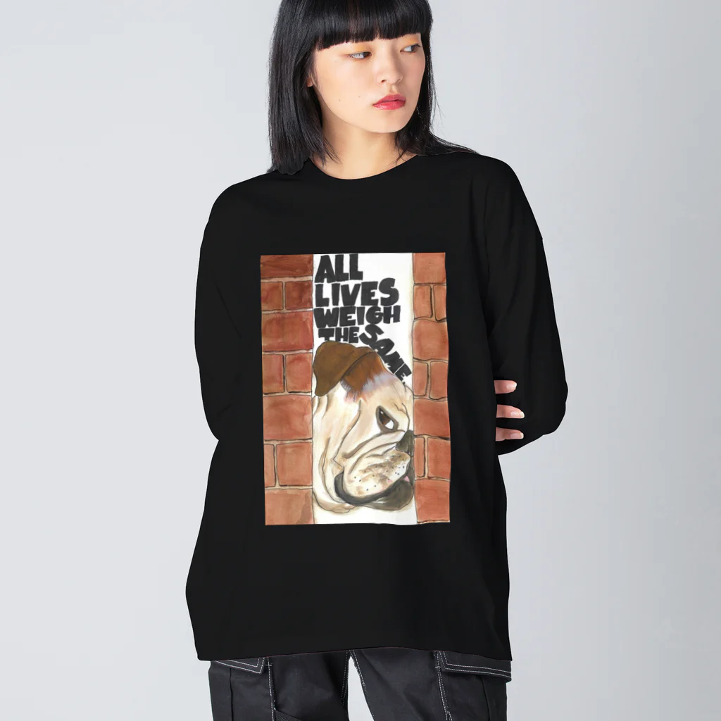 ～with you～のブル番長🐶 ビッグシルエットロングスリーブTシャツ