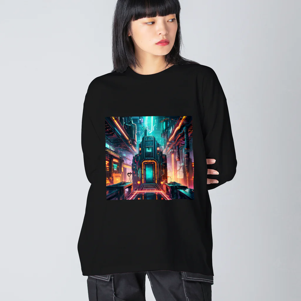 のんびりアート工房のサイバーパンク Big Long Sleeve T-Shirt