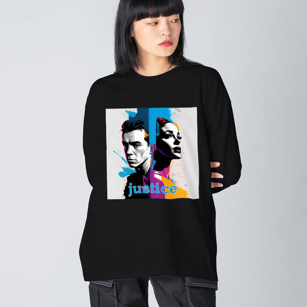 めそぽのJusticeのカップル Big Long Sleeve T-Shirt