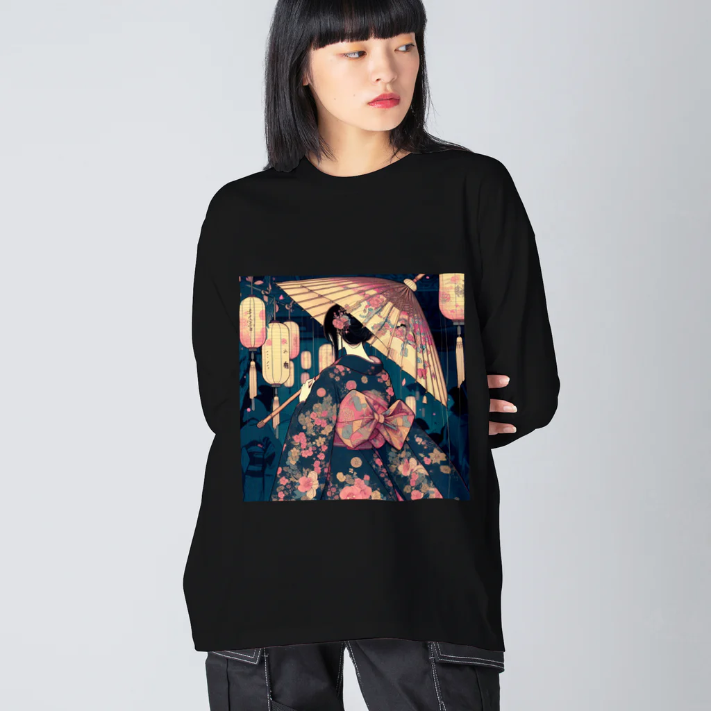 zaisuの浴衣女子 Big Long Sleeve T-Shirt