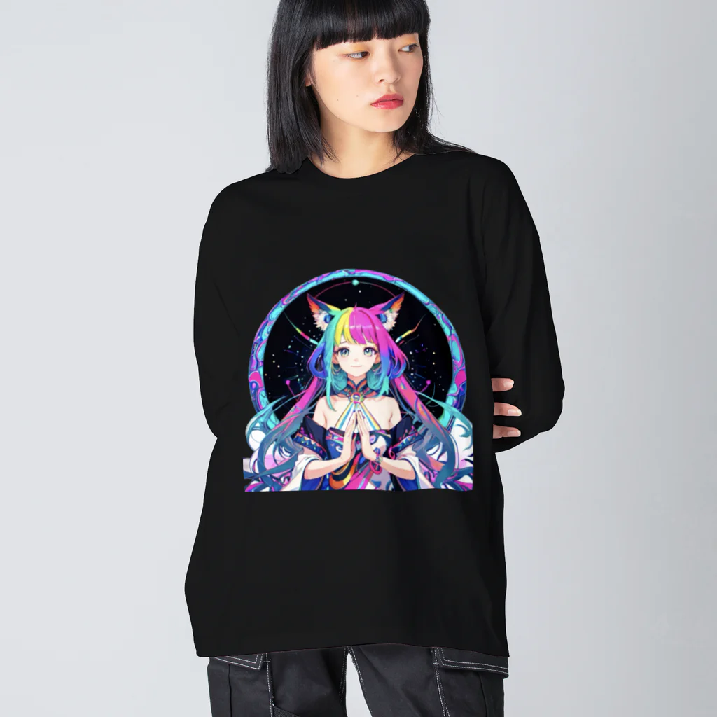 ミネラル太郎の幻想少女リリー　〜星々との対話〜 ビッグシルエットロングスリーブTシャツ