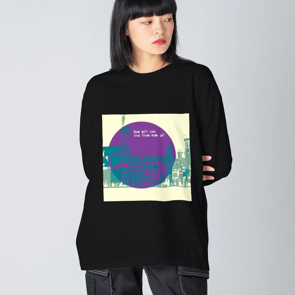 kenryo ai☆のTOWN ビッグシルエットロングスリーブTシャツ