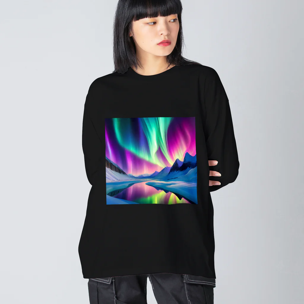 のんびりアート工房の北極のオーロラ Big Long Sleeve T-Shirt