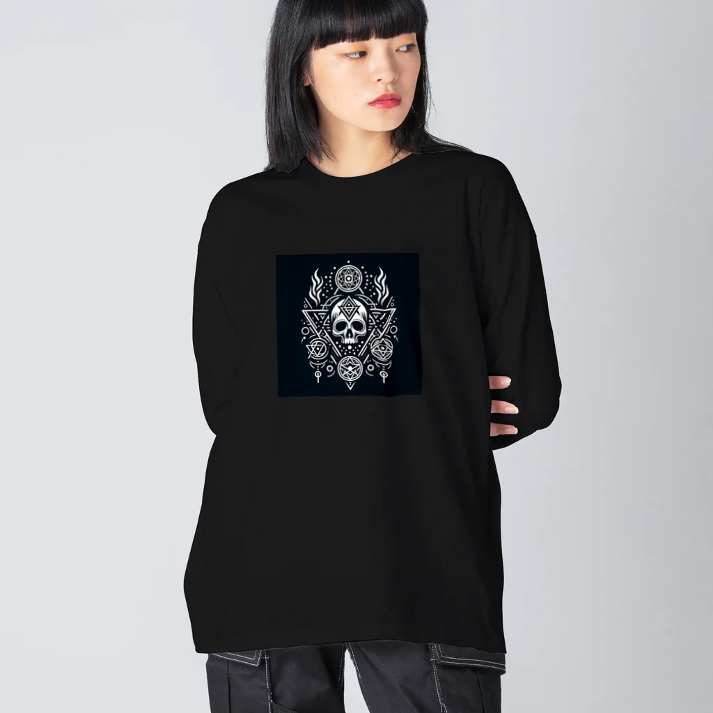 kotarou_92のユニークなスカル Big Long Sleeve T-Shirt