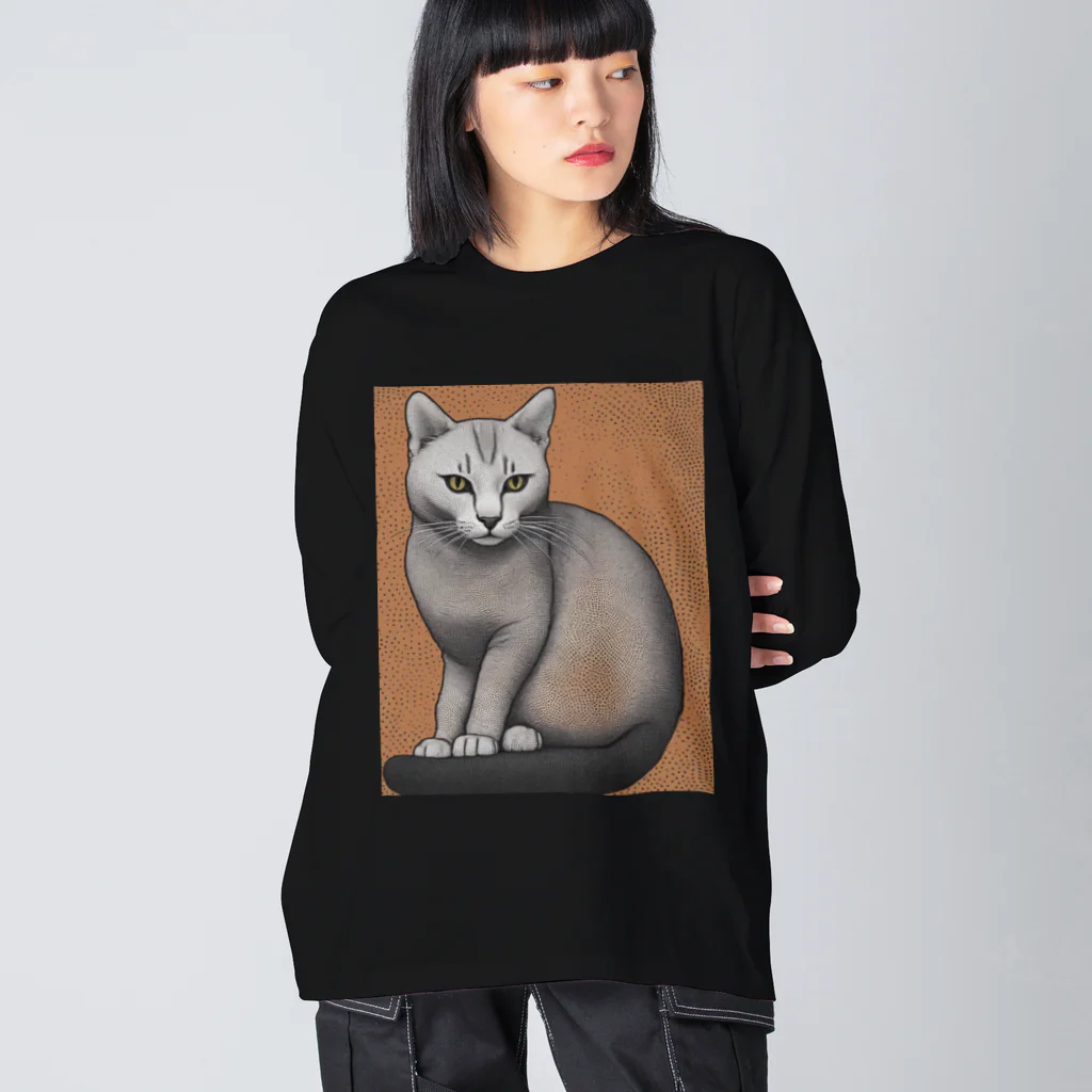 F2 Cat Design Shopのhairless cat 001 Big Long Sleeve T-Shirt