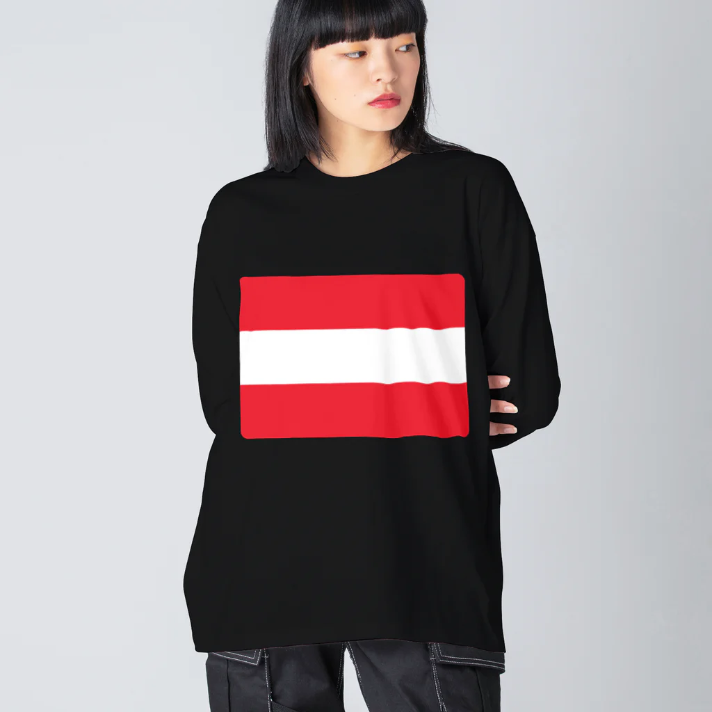 お絵かき屋さんのオーストリアの国旗 Big Long Sleeve T-Shirt