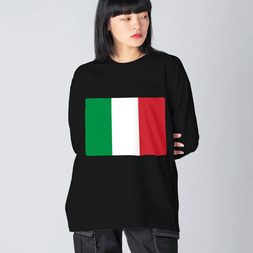 お絵かき屋さんのイタリアの国旗 Big Long Sleeve T-Shirt