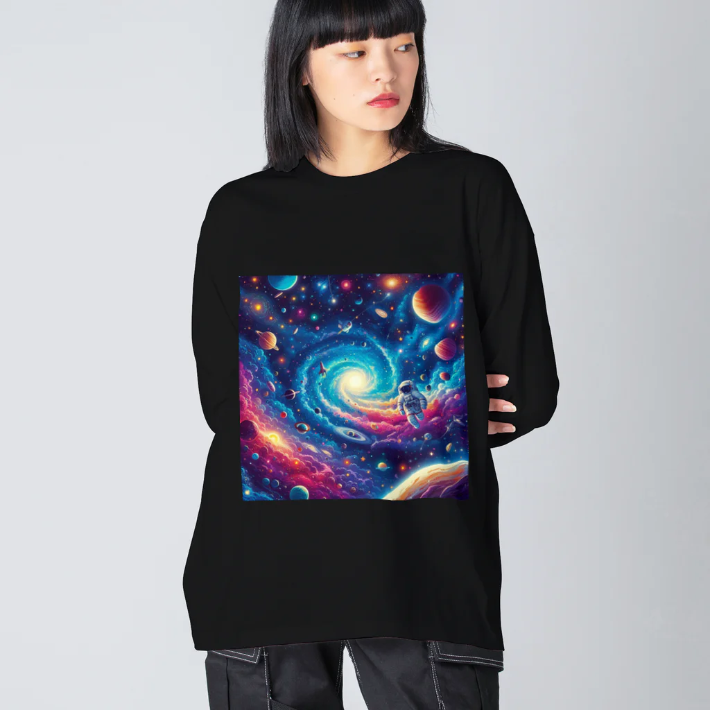 417s shopの宇宙の饗宴 ビッグシルエットロングスリーブTシャツ