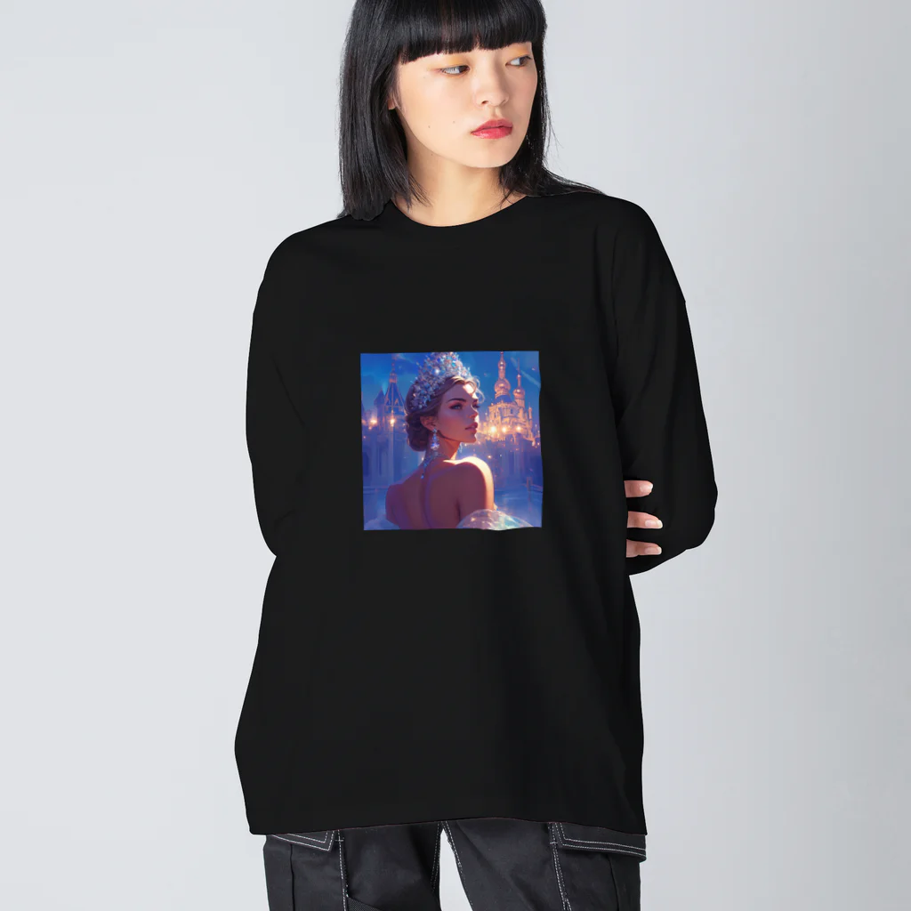 AQUAMETAVERSEの宵闇に輝くクリスタルの女王 Marsa 106 Big Long Sleeve T-Shirt