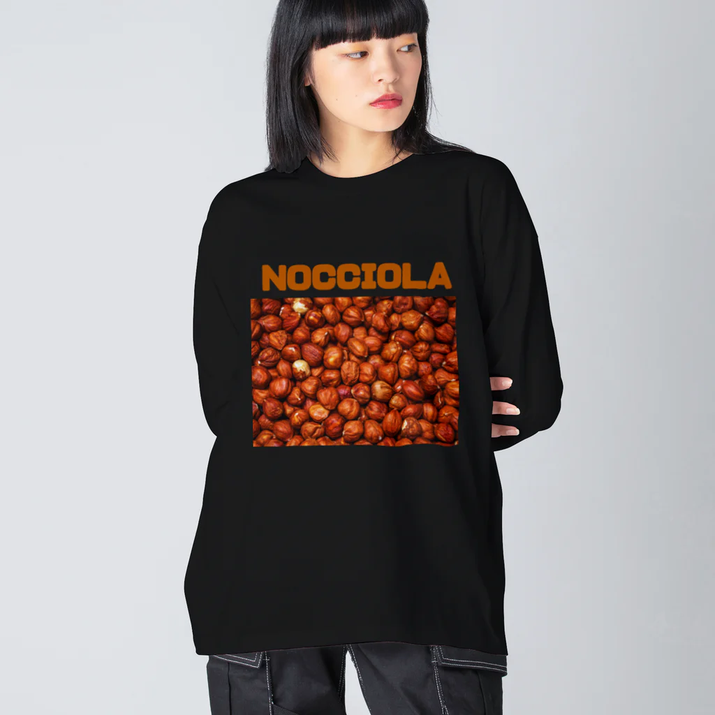 yuji-kiyokawa-italia-1119のNOCCIOLA ヘーゼルナッツ　イタリア語 Big Long Sleeve T-Shirt