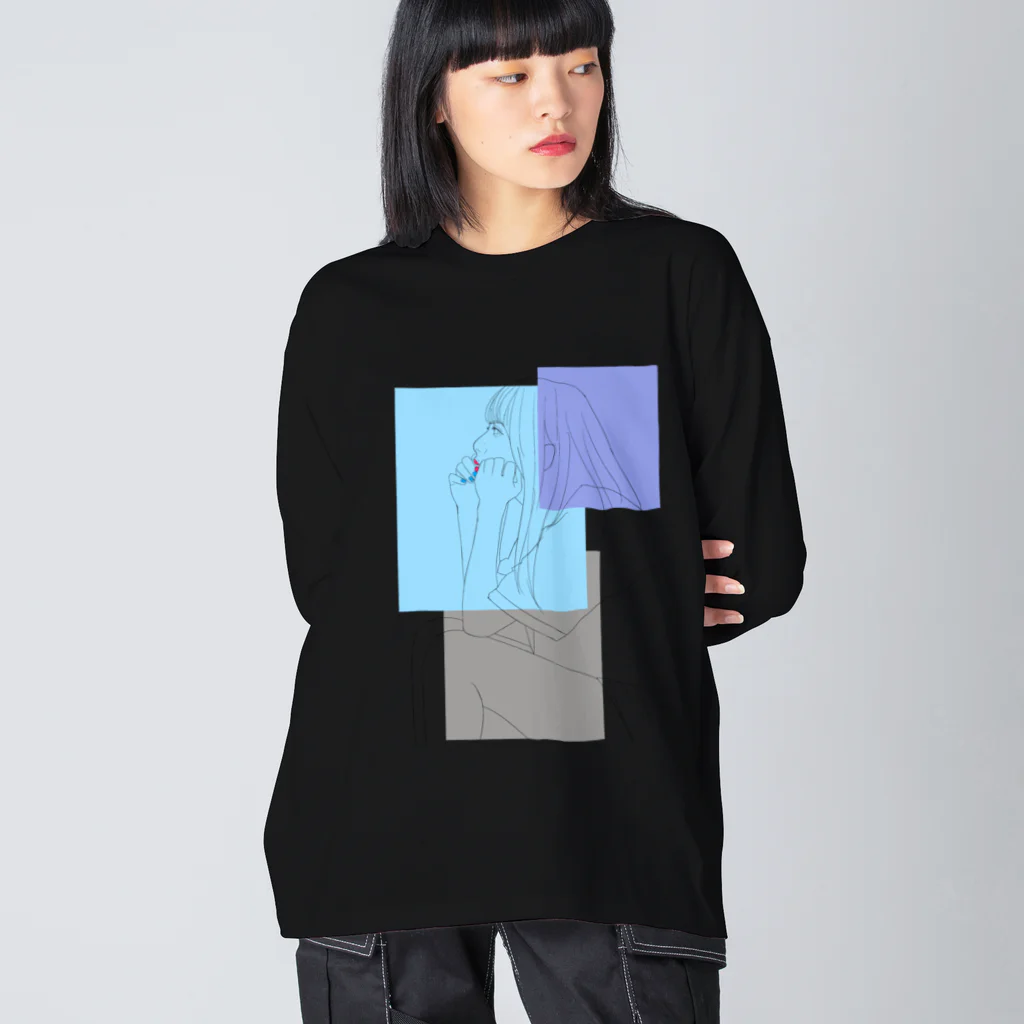 おいだきしよう屋の憂鬱少女 Big Long Sleeve T-Shirt