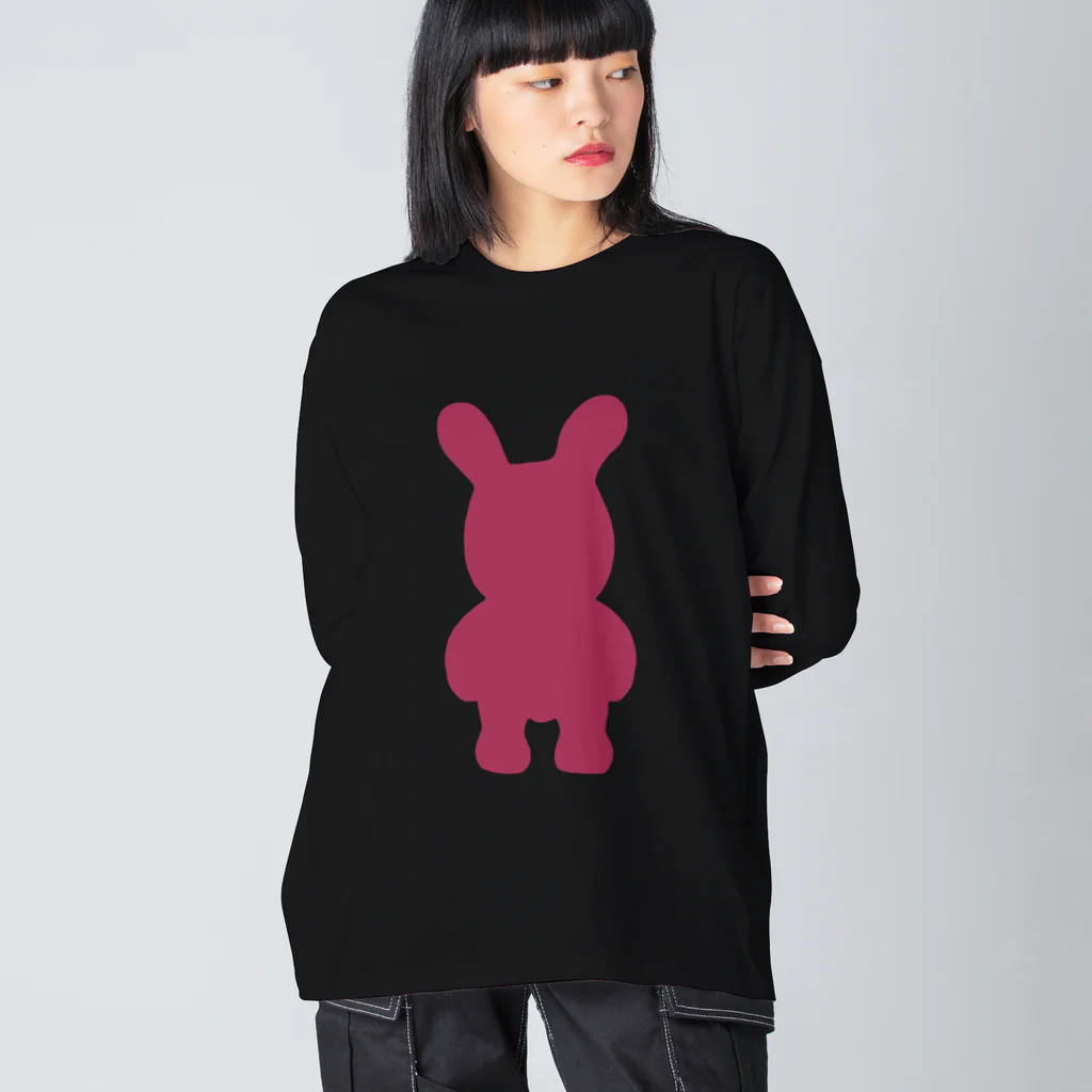 ピンクうさぎのたぶんセーフ ビッグシルエットロングスリーブTシャツ