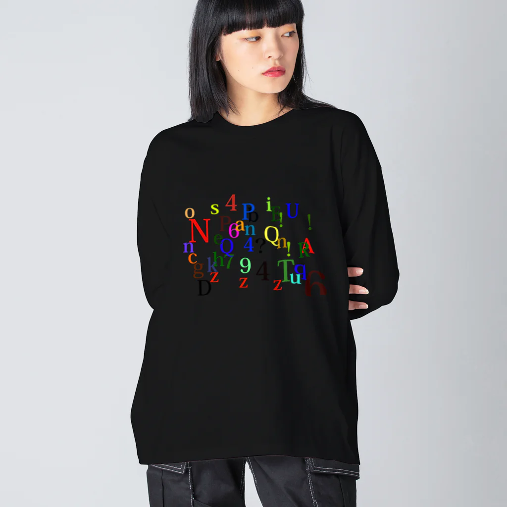 ヒラエイのアルファベットと数字の洪水 Big Long Sleeve T-Shirt