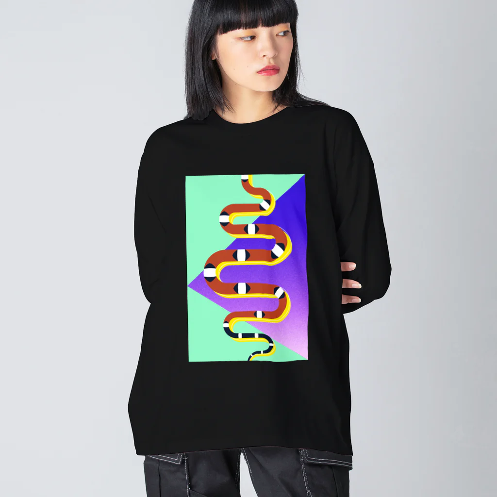 爬虫類グッズ メッサヌンサ - M.R.Sのサイケなカリキン Big Long Sleeve T-Shirt