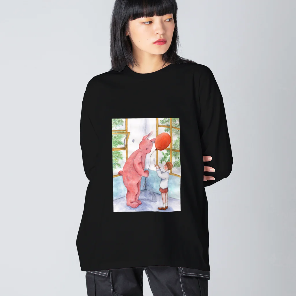 星野 夜のうさぎの皮を被った悪魔と少年 Big Long Sleeve T-Shirt