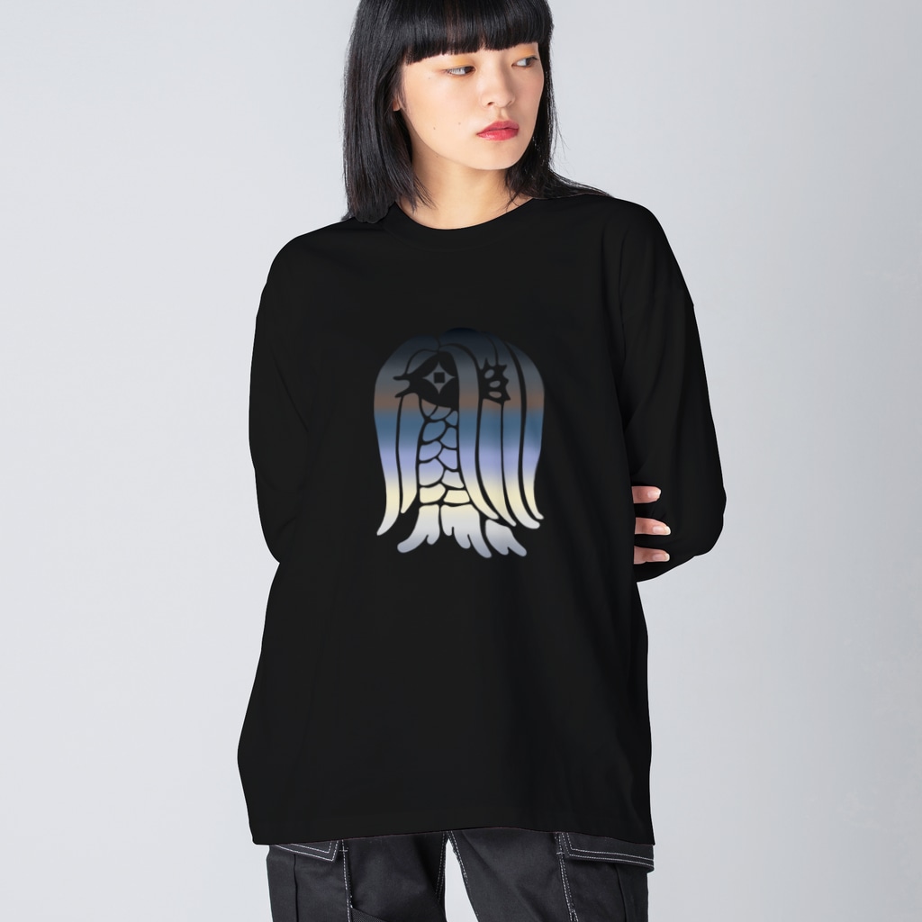 ツバメ堂のアマビエ様<メタリック> Big Long Sleeve T-Shirt