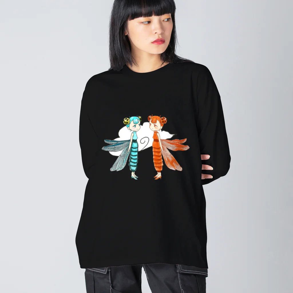 うみのいきもの・もりのいきものやさんのトンボドレス ルリ/アカネ Big Long Sleeve T-Shirt