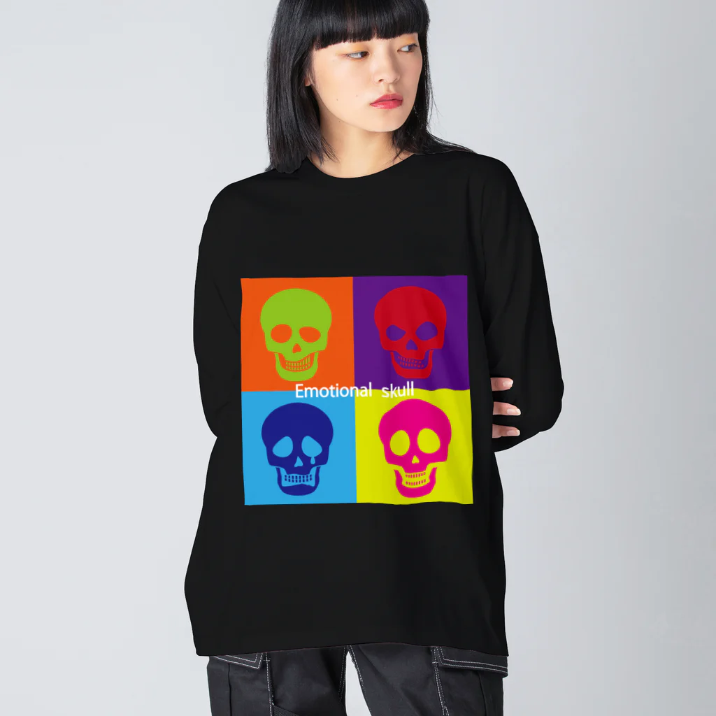 H2Styleの感情的なドクロ～Emotional  skull～ ビッグシルエットロングスリーブTシャツ