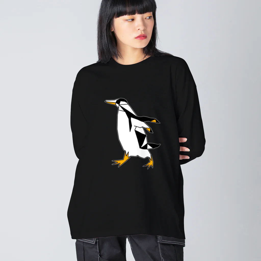 PGcafe-ペンギンカフェ-の走れペンギン ビッグシルエットロングスリーブTシャツ