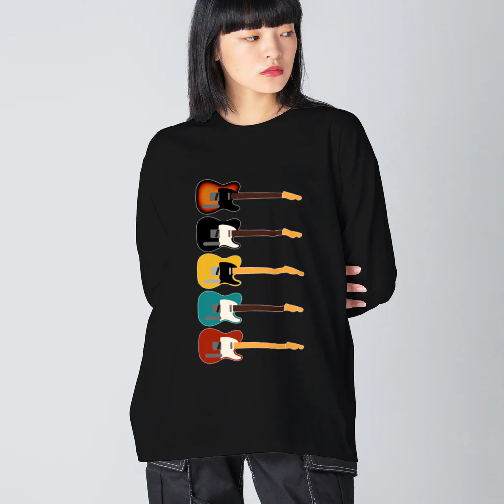 MOCOPOCOのギターがズラリ(色違い) Big Long Sleeve T-Shirt