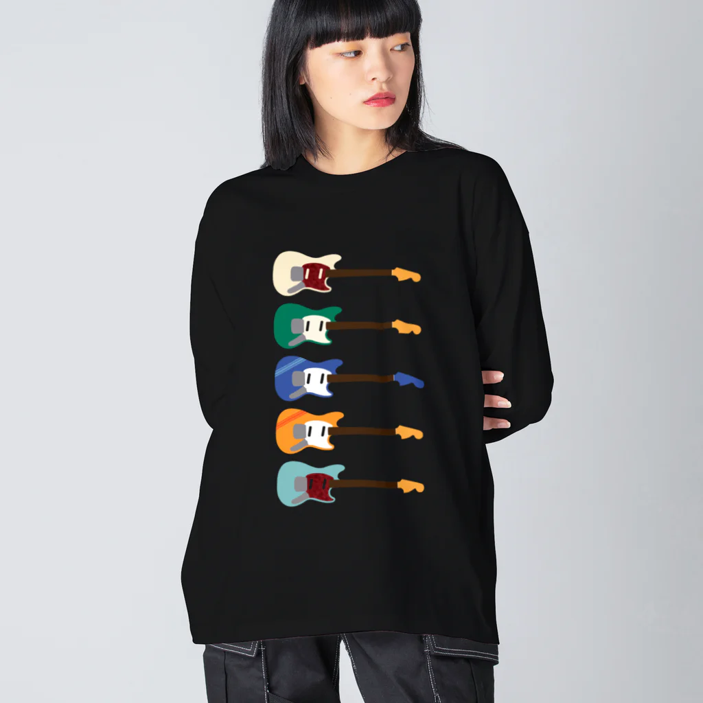 MOCOPOCOのギターがズラリ(色違い) Big Long Sleeve T-Shirt