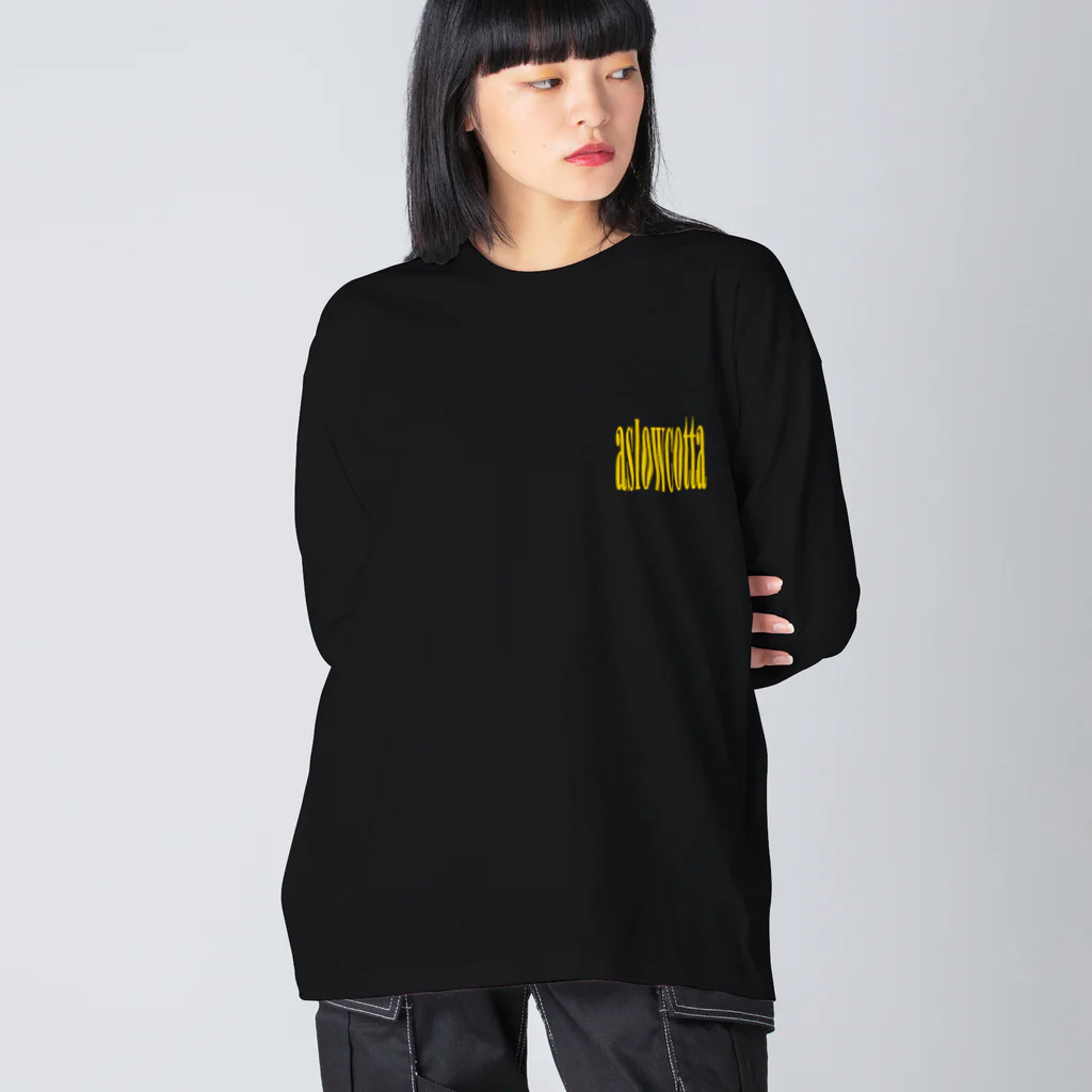 aslowcottaグッズショップのルーズにキメて韻を踏め　aslowcottaバックプリントロンT Big Long Sleeve T-Shirt