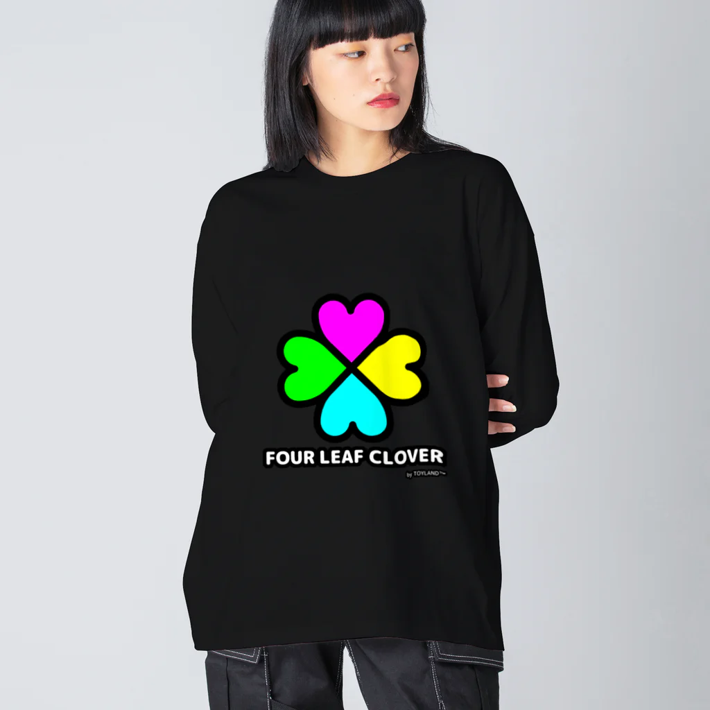 カワイイ オシャレ ポップ な TOYLANDのTOYLAND 四つ葉のクローバー Big Long Sleeve T-Shirt