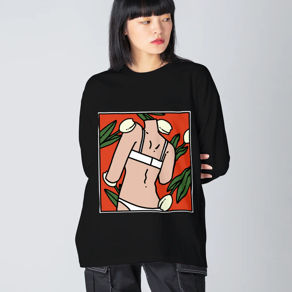 まどろみの温度のうしろすがた オレンジ Big Long Sleeve T-Shirt