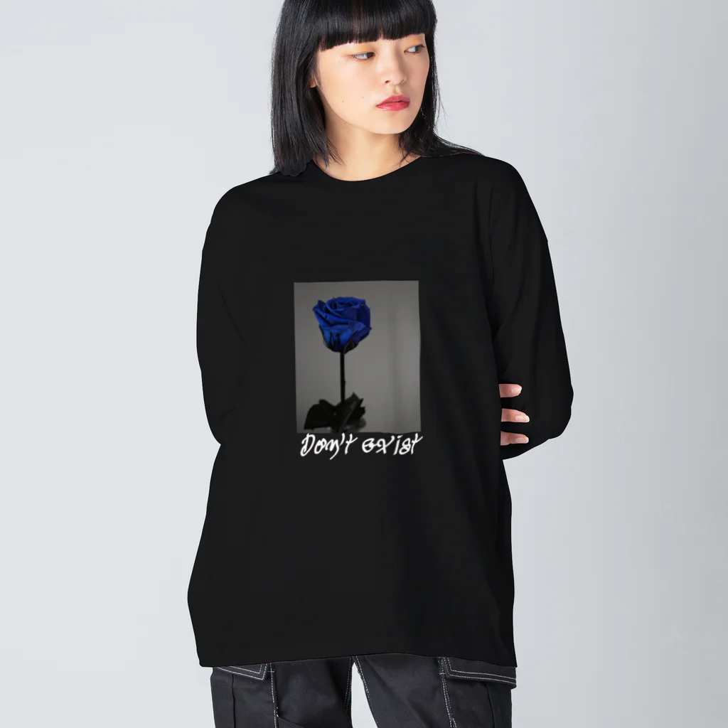 Yoshida07のBlue Rose プリントT "存在しないもの" Big Long Sleeve T-Shirt