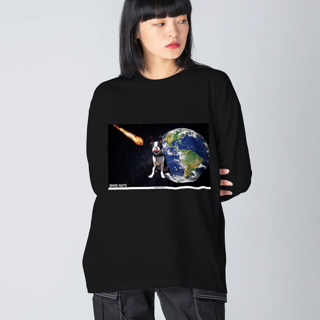 結崎 剛のSPACE NUTS（地球の危機） ビッグシルエットロングスリーブTシャツ