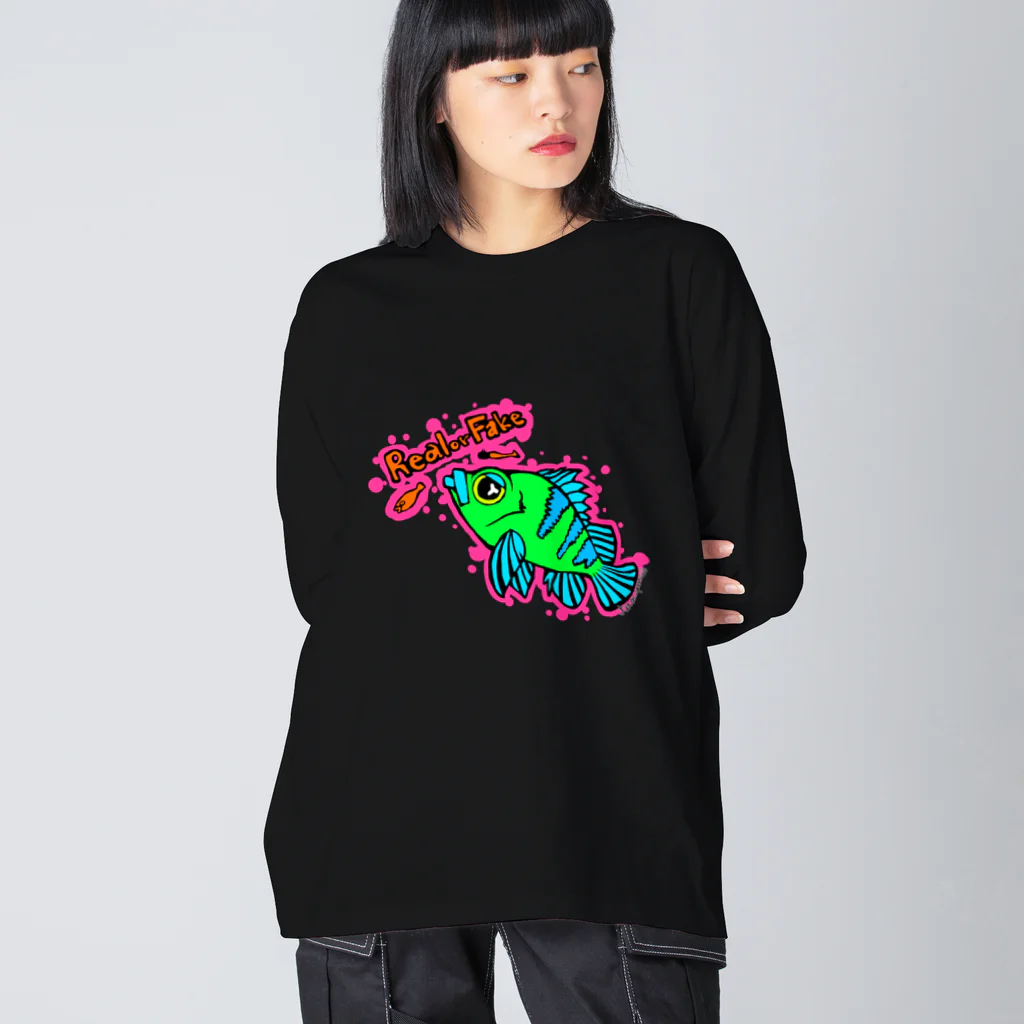 tetrapod'sのｒｏｃｋな魚【Real or fake】 Big Long Sleeve T-Shirt